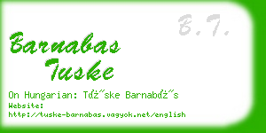 barnabas tuske business card